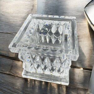 Waterford Marquis Paradox Square Crystal Votive Candle Holder Single Votive VTG